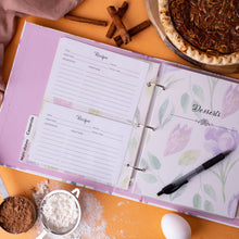 Load image into Gallery viewer, Floral Blank Recipe Binder For Recipe Cards