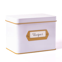 Load image into Gallery viewer, Heart & Berry White Recipe Box