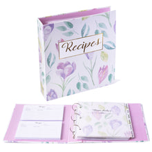 Load image into Gallery viewer, Floral Blank Recipe Binder For Recipe Cards
