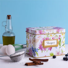 Load image into Gallery viewer, Heart &amp; Berry Watercolor Floral Recipe Box
